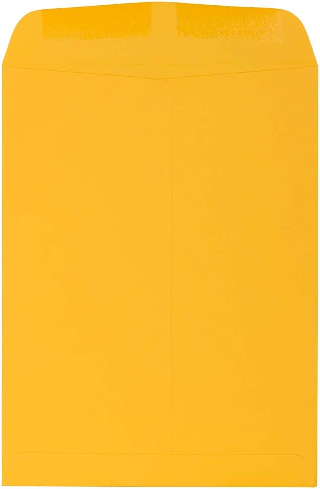 JAM PAPER 9 x 12 Open End Catalog Premium Envelopes - Sunflower Yellow - 100/Pack - Image 2