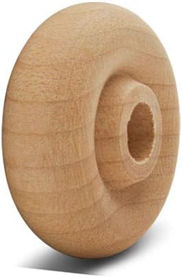 Classic Mini Wooden Wheels, Great for Crafts Too, 1 Inch Diameter, 3/8 Inch Thick, 1/4 Inch Hole, Pack of 50, by Woodpeckers - Image 3