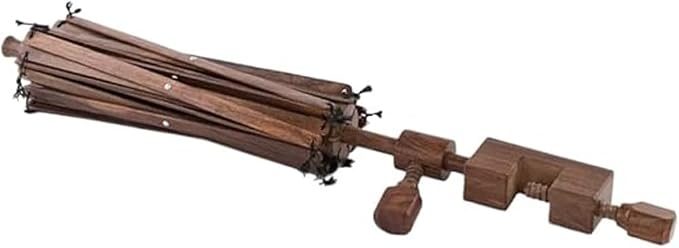 Wooden Yarn Ball Winder - Handcrafted Knitting & Crocheting Yarn Bobbin Winder - Knit Picks Umbrella Yarn Swift Tabletop Winder - Center Pull Wool String Holder Winding Machine (Brown, Umbrella Swift) - Image 4