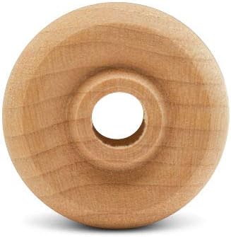 Classic Mini Wooden Wheels, Great for Crafts Too, 1 Inch Diameter, 3/8 Inch Thick, 1/4 Inch Hole, Pack of 50, by Woodpeckers - Image 2