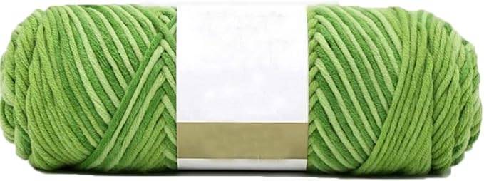 Green Soft Cotton Crochet Yarn 1kg/2.2lb Knitting Rainbow Gradient DIY Hand Knit Worsted Super Soft Warm for Sweater Bag Hat Scarf by Unknown