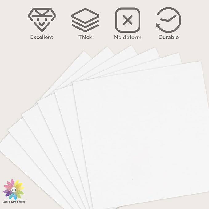 Mat Board Center, 12x12 Inch Corrugated Cardboard Sheets 50 Pack | Flat Cardboard Inserts for Mailing, Packaging & Shipping, Cardboard Backing, Craft Card Board (White on one side) - Image 4