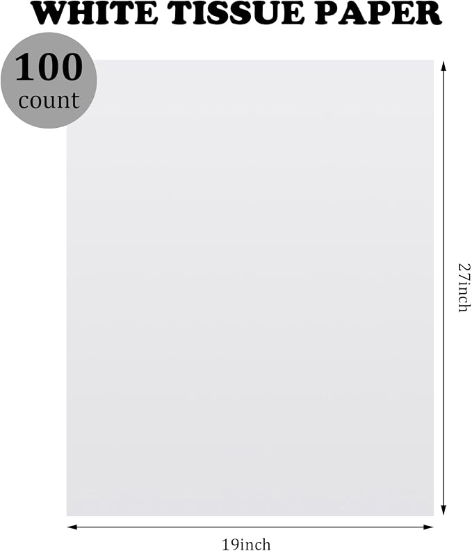 Yeaqee 27x19 Inches Wet Strength Tissue Paper for Art,100 Sheets | White Wet Strength Tissue Paper Tear Resistant When Wet, Ideal for Collage Wrapping Packing, Model Making Carnival Crafts - Image 2