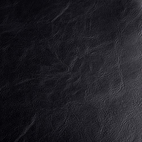 Premium Faux Leather Upholstery Fabric 1.2mm Thickness，Waterproof Upholstery Leather Distressed Bark Fabric 10 Yards Roll(Black,Shipped as a 360"x54" Roll) - Image 2