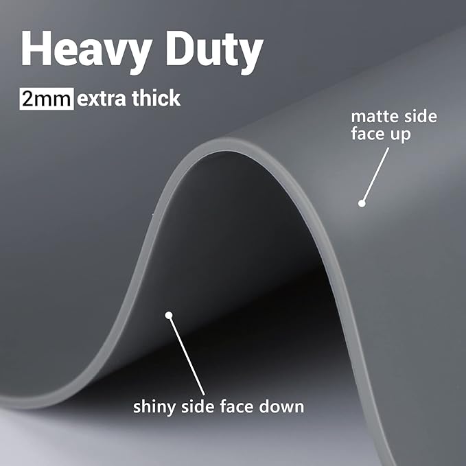 Ewen 27.6x19.5in 2mm Silicone Mats for Kitchen Counter, Thick Heat Resistant Silicone Baking Mat Placemat, Large Glass Top Stove Cover Countertop Protector Pad for Pastry Air Fryer Coffee Maker Art - Image 4