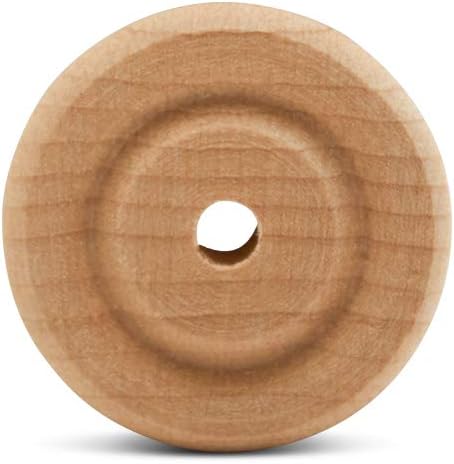 Classic Mini Wooden Wheels, Great for Crafts Too, 7/8 Inch Diameter, 1/4 Inch Thick, 1/8 Inch Hole, Pack of 50, by Woodpeckers - Image 2