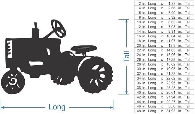 Jess and Jessica Wooden Shape Tractor Wall Art 6" x1/4" Thick – Home Decor Accent for Wall Hanging and DIY Crafts, Unfinished MDF Wood Cutout for Room Decor in Bedroom, Living Room or Home Office Use - Image 4