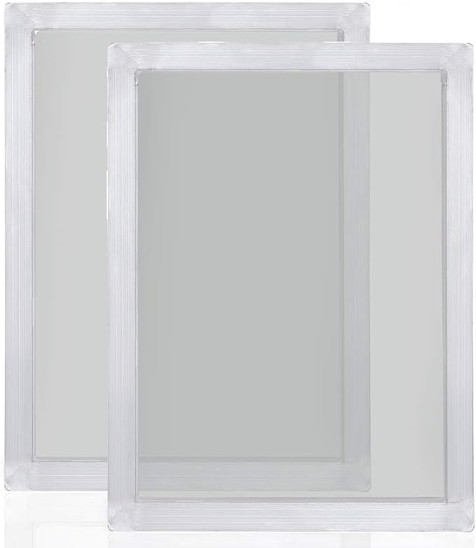 Caydo 2 Piece 10 x 14 Inch Aluminum Silk Screen Printing Frames with 110 White Mesh for Screen Printing by Caydo