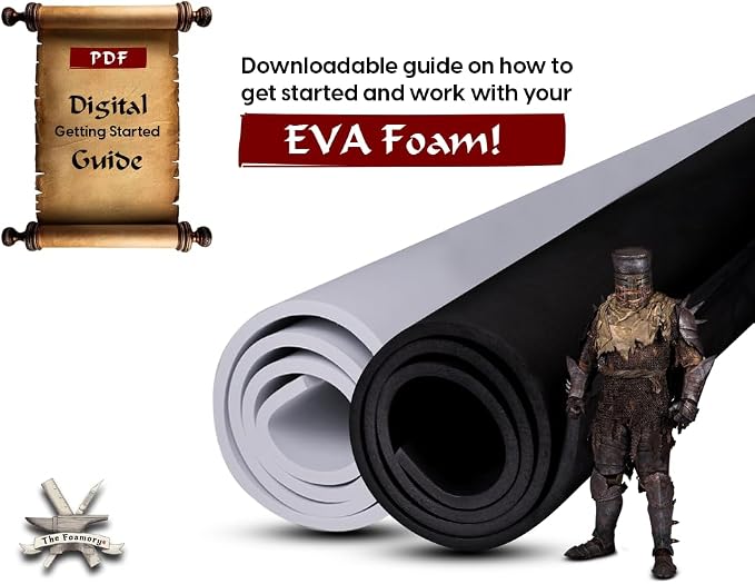 The Foamory 2-Pack White EVA Foam Sheet - 3mm Thick 35x59 inch Craft Foam | Premium High-density 85kg/m³ Shape Retention Foam. Easy Heat Shape and Sand DIY Armor, Comic-con, Anime and Halloween Costume - Image 8