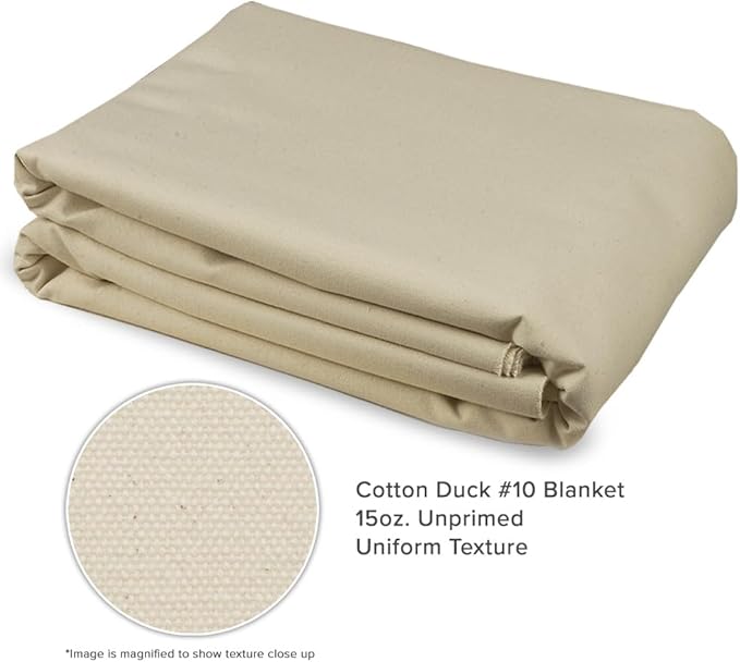 Creative Mark Unprimed Cotton Duck Deluxe Canvas Roll - 12 Ounce #12 Double Filled Roll - 72" x 30 Yards - Very Uniform Canvas Texture - Bulk Un-Stretched Duck Canvas Fabric for Artists - Image 5