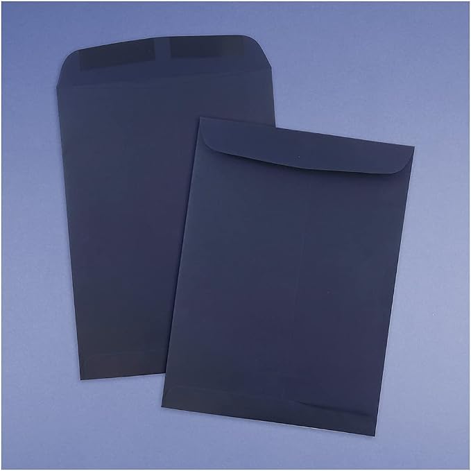 JAM PAPER 9 x 12 Open End Catalog Premium Envelopes - Navy Blue - 100/Pack - Image 4