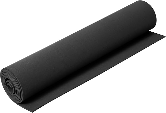 AMZQNART EVA Foam 2mm, Cosplay Foam Roll 16 x 59in (6.5sqft) Black, Suitable for Large Foam Cosplay Modeling, DIY Projects, Crafts, Ultra High Density 90 kg/m3. | High Density, High stability, Craft Armor and Weapons, Halloween Costumes, Christmas, Eas... by AMZQNART
