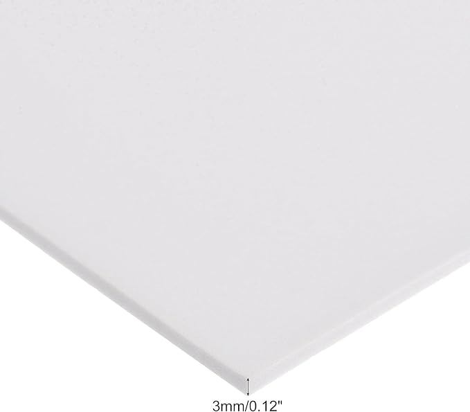 Boxonly EVA Foam Sheets Roll for Cosplay Halloween Model Making Mounting Photos Presentations DIY Arts and Crafts EVA Craft Foam Sheets Craft Sheet White 250 x 250 x 3mm 4pcs - Image 3