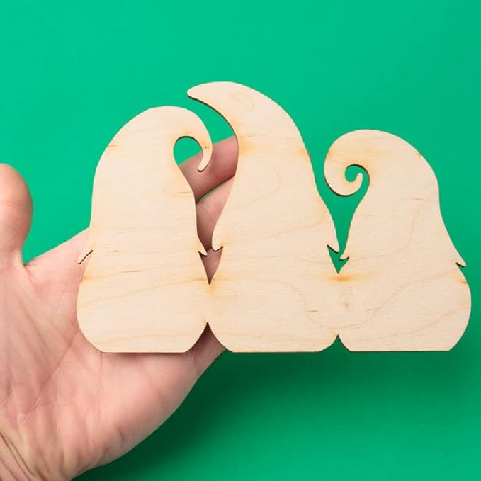 Pack of 12 Unfinished Wood Assorted Gnome Family Cutouts by Factory Direct Craft - Assortment of Blank Wooden Gnome Cutout Shapes for Christmas DIY Craft Projects and Holiday Decorating - Image 3