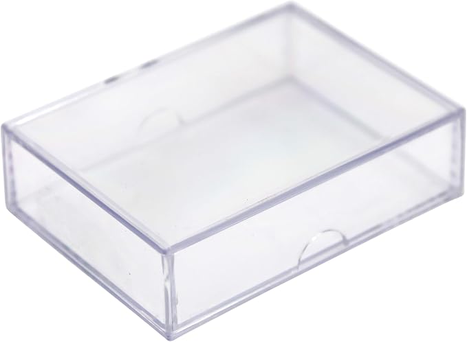 10-Pack Clear Acrylic Card Storage Boxes with Lids – Holds 52 Playing Cards or 50 Standard Trading Cards Each, Stackable Organizer for Sports & TCG Cards (Unsleeved) by GaryPlasticPackaging