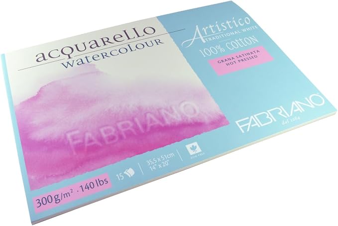 Fabriano Artistico Watercolor Block, 14" x 20", Traditional White by Unknown
