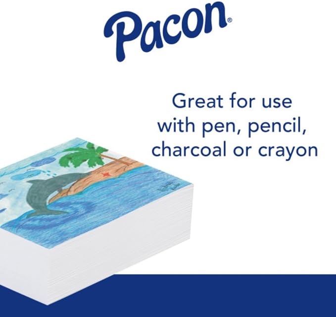 Pacon Plain White Newsprint Paper, 9" x 12", Pack of 500 Sheets - Image 3