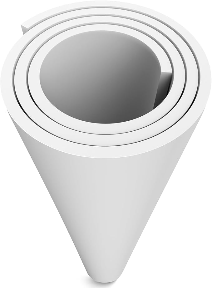 MEARCOOH EVA Foam Cosplay White 12mm Thick (1mm to 20mm) Large 35.5" x 59" Sheet Premium High Density 86 kg/m3 for Cosplay, Crafts Projects by MEARCOOH