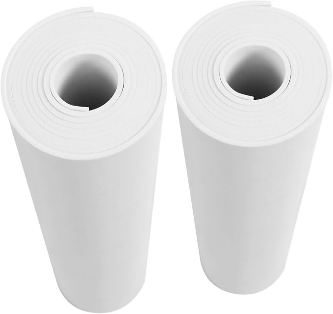 AMZQNART 2mm EVA Foam Sheets Roll 39x59in White 2pcs for Cosplay 90kg/m3 | High Density, High stability, Craft Armor and Weapons, Halloween Costumes, Christmas, Easter, Thanksgiving by AMZQNART