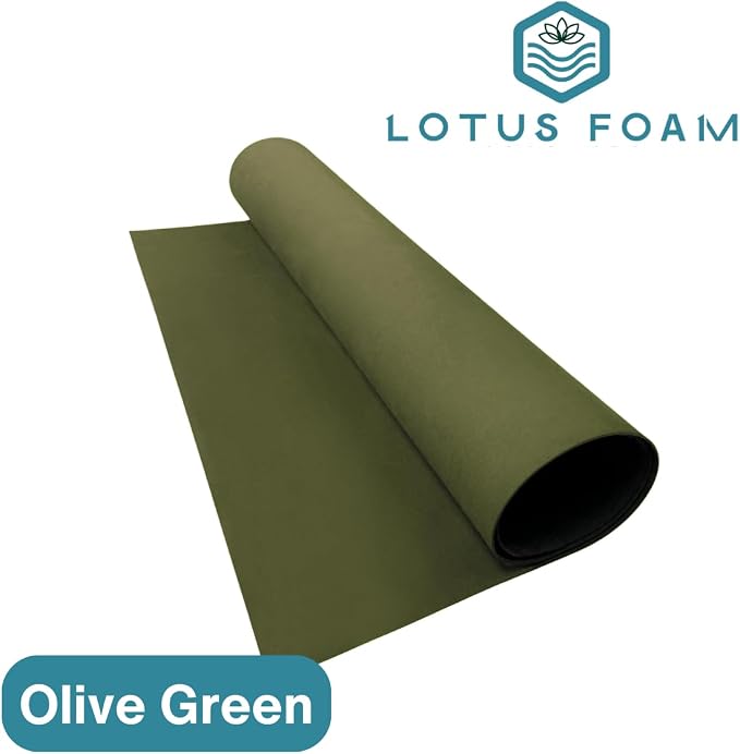 LotusFoam Large 3mm EVA Foam Sheet - 44"x 85" High Density Foam 130 kg/m3 for Cosplay, Costumes, Crafts, Flooring, Outdoor Use - 35 Colors (Olive Green) - Olive Green - Image 3