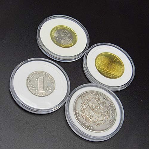 Wooden Coin Storage Holder Display Collection Box & 30Pcs Plastic Clear Coin Container Capsules Case 40mm, 35mm, 30mm, 25mm, 20mm - Image 6