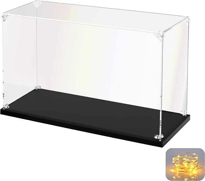 KOLIPI Acrylic Display Case for Collectibles, Clear Display Box 10x4x6 in | Plexiglass Box for Lego Figures Dolls Models, Dustproof Protection, Stable and Stackable, Assembly Required by KOLIPI