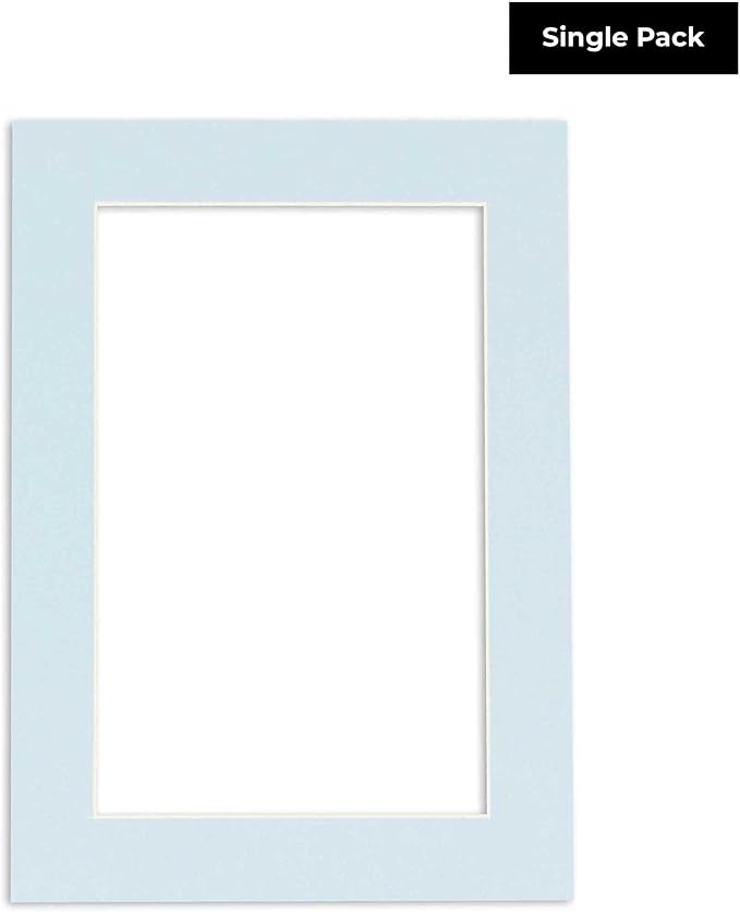 11x14 Mat for 12x16 Frame - Precut Mat Board Acid-Free Show Kit with Backing Board, and Clear Bags Baby Blue 11x14 Photo Matte Made to Fit a 12x16 Picture Frame Matboard for Framing, Pack of 1 Mat - Image 2