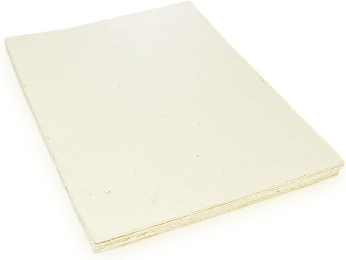 Kathmandu Valley Co. Deluxe Lokta Card Stock 8.5x11 Deckle Edge, 25 Sheets | Washi Japanese method handmade paper, artisan cardstock, junk journal, printable invitations, decorative craft, made in Nepal by KathmanduValleyCo