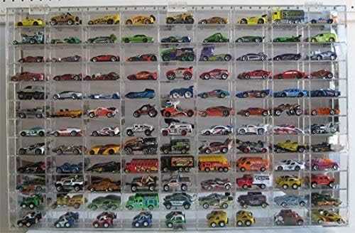 Clear Display Case Wall Cabinet for 1:64 Hot Small Toy Car Wheels Scale Matchbox Hot Toy Cars Collection Storage Display (108 Slots, 32" X 21") - Image 7