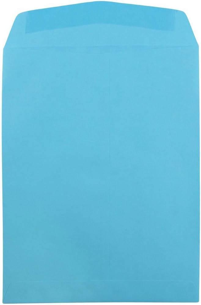 JAM PAPER 9 x 12 Open End Catalog Colored Envelopes - Blue - 100/Pack - Image 2