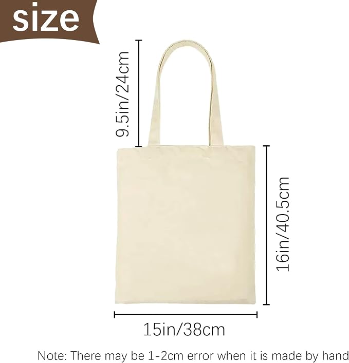 OKBA Sublimation Tote Bags, Canvas Bags Bulk Blank Tote Bags, Reusable Shopping Bags for Decorating DIY Crafting - Image 4