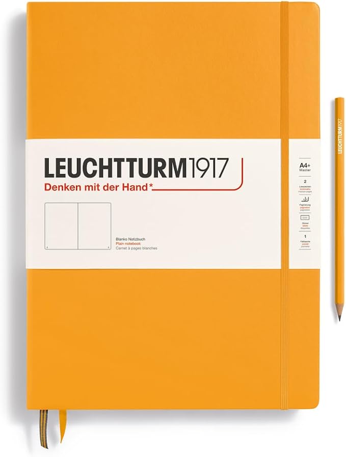 LEUCHTTURM1917 - Notebook Hardcover Master Classic A4+ - 235 Numbered Pages for Writing and Journaling (Rising Sun, Plain) by LEUCHTTURM1917