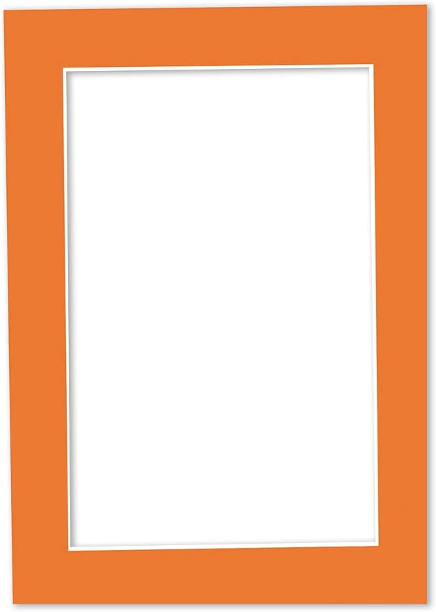 11x14 Mat for 12x18 Frame - Precut Mat Board Acid-Free Show Kit with Backing Board, and Clear Bags Orange 11x14 Photo Matte Made to Fit a 12x18 Picture Frame Matboard for Framing, Pack of 1 Mat - Image 3