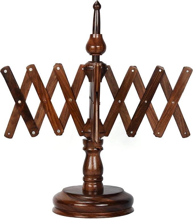 Wooden Yarn Ball Winder - Handcrafted Knitting & Crocheting Yarn Bobbin Winder - Knit Picks Umbrella Yarn Swift Tabletop Winder - Center Pull Wool String Holder Winding Machine (Brown, Swift) by HomeDress