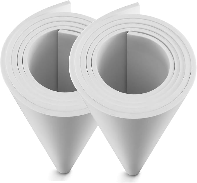 MEARCOOH 2-Pack Large EVA Foam Sheets, White 5mm EVA Foam Roll (1mm to 6mm), 35.5" x 59" Sheet Premium High Density 86 kg/m3 for Cosplay, Crafts Projects (2PCS White 5mm) by MEARCOOH