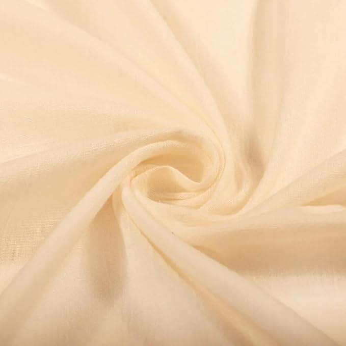 AK TRADING CO. 50" Wide 100% Cotton Island Breeze Gauze Fabric by The Yard – Lightweight, Breathable Material for Apparel, Crafts, Home Décor, Photoshoots, & DIY Projects (Ivory, 1 Yard) by Fabrics%7CEventDecor%7CCrafts%7CUpholsteryFoam