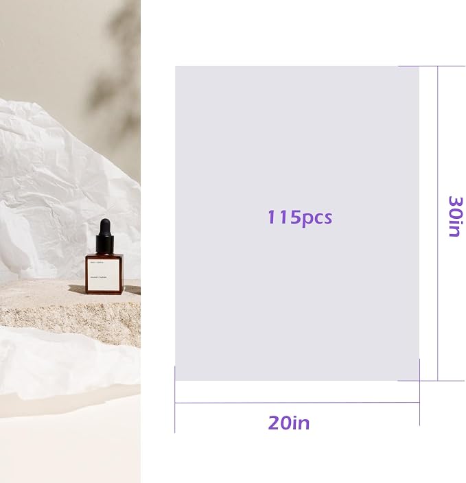 Simetufy 115 Sheets 20x30 White Tissue Paper for Gift Bags | Large Acid Free Tissue Paper Bulk for Packaging Wrapping, Clothing Storage Crafts Mother's Day Birthday Wedding Holiday - Image 2