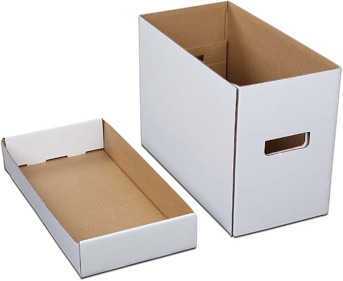 CROSSDESIGN Comic Book Storage Boxes 3 Pack, Corrugated Cardboard Moving | Organizer with Handles & Collapsible Lids, Holds 150-175 Comics, 15.8" x 11.42" x 8" - Image 8