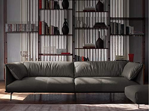 Wento Thick 2 Yard Faux Leather Fabric Soft Skin Grain PU Leather Fabric for Furniture Cover Reupholster Sofa Chairs Cushions Vinyl Upholstery (2 Yards, Dark Gray) - Image 6
