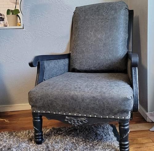 NAT Leathers | Gray Distressed Crazy Horse Oily Faux Vegan Leather PU (Peta Approved Vegan) | 5 Yard (180 inch Length x 54 inch Wide) Cut by Yard Synthetic Pleather 0.9 mm Upholstery | 180"X54" - Image 3