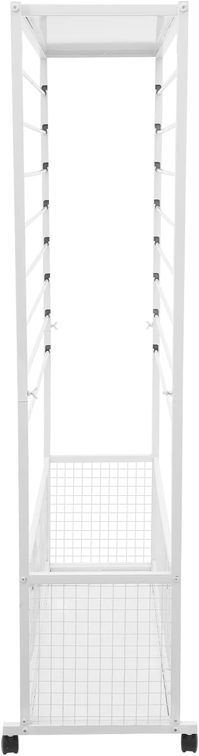 Ribbon Holder Organizer Rack, 16-Layer Ribbon Holder with Wheels | Double-Sided 16-Layer Ribbon Holder with Wheels, Wrapping Paper Ribbon Display Rack Storage Shelf for Craft Room - Image 6