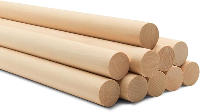 Dowel Rods Wood Sticks Wooden Dowel Rods - 1/2 x 36 Inch Unfinished Hardwood Sticks - for Crafts and DIYers - 100 Pieces by Woodpeckers by Woodpeckers