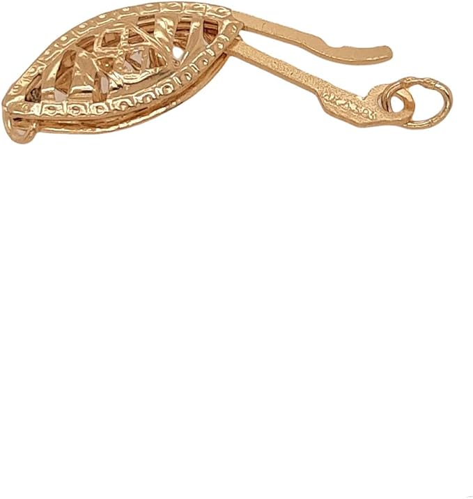 14K Solid Yellow Gold Marquise Filigree Safety Clasp, 16MM by CRAFT WIRE | 1pc, 14K Solid Yellow Gold Marquise Filigree Clasp, Gold Clasp for Pearl or Bead Strands, Connector for Jewelry Made in USA - Image 7
