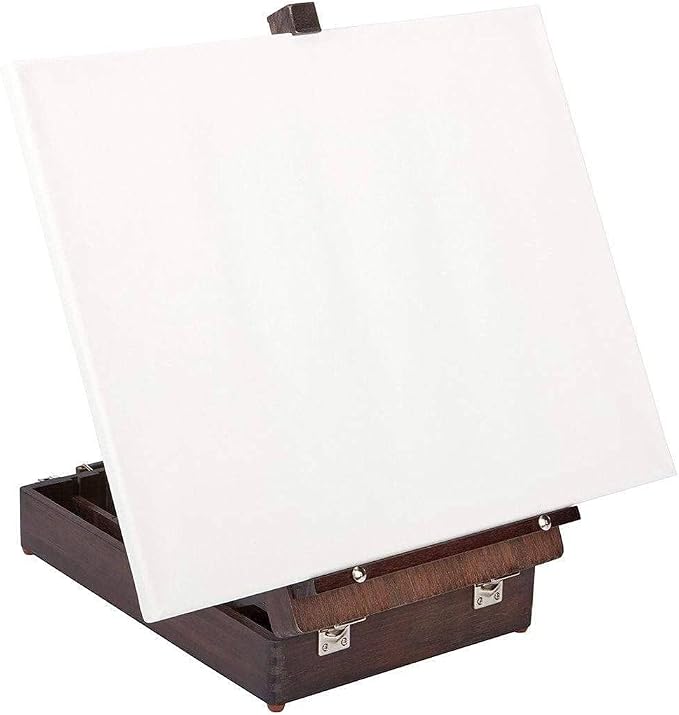 KINGART Adjustable Wood Table Sketchbox Easel, Premium Beechwood Espresso Stain - Portable Artist Desktop Storage Case, Hold All Supplies - Image 10