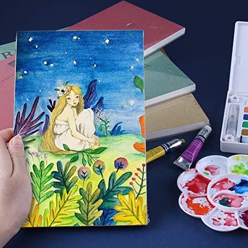 BAOHONG Artists' Watercolor Paper Block (20 Sheets, glued on Four Edges), 100% Cotton, Acid-Free, 140LB/300GSM, Watercolor Art Supplies for Wet, Dry, and Mixed Media Painting (Cold Press 8.3"X5.9") - Image 5