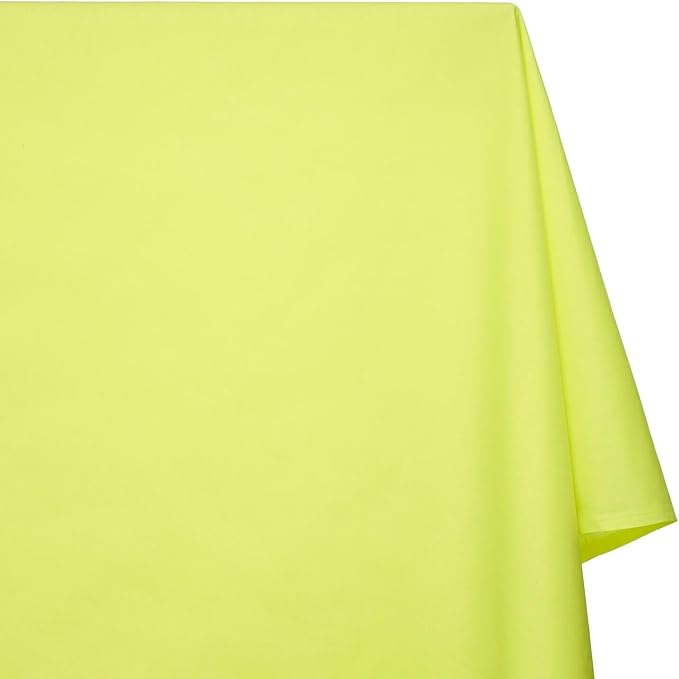 Cotton Broadcloth Fabric Lightweight Soft Solid Woven Polyester Blend By The Yard & Wholesale - Neon Green (20 Yards) - Image 2