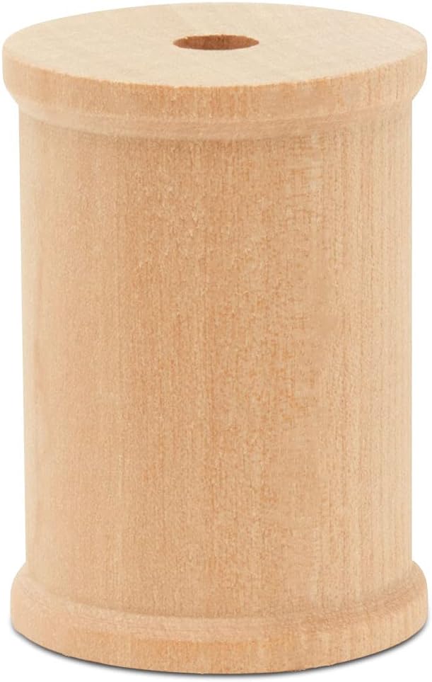 Wooden Spool for Crafts 2 x 1-1/2-inch Pack of 25, Small Empty Thread Spools, Wood Spools for Crafts with Wooden Spindles, by Woodpeckers - Image 4
