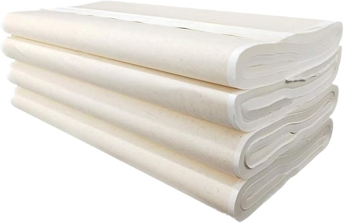 MEGREZ Chinese Japanese Calligraphy Xuan Paper Rice Paper | Sumi Calligraphy Paper, Calligraphy Brush Ink, Writing, Without Grids, Shu (Ripe) Xuan, 27.1 x 54.3inch, 100 Sheets - Image 7