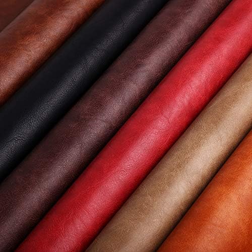Premium Faux Leather Upholstery Fabric 1.2mm Thickness，Waterproof Upholstery Leather Distressed Bark Fabric 10 Yards Roll(Black,Shipped as a 360"x54" Roll) - Image 4