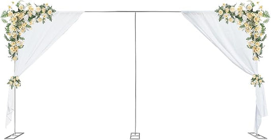 10x20ft Backdrop Stand, Portable Pipe and Drape Poles Kit Heavy Duty Metal Arch Frame with Base Studio Photography Background Support System for Wedding Party Celebration Photography